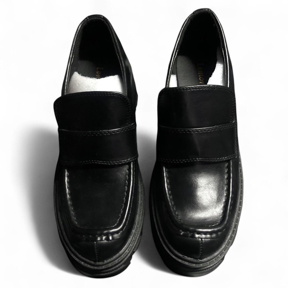 Dolls Kill Black Chunky Platform Loafers 7.5 - Picture 2 of 4